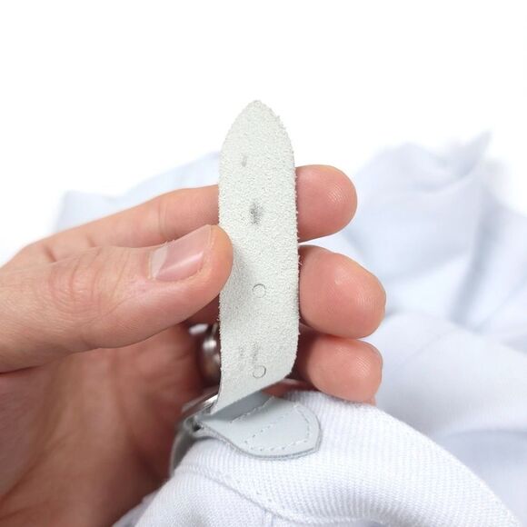 BRANDY MELVILLE Dana 90s Pleated Double Buckle Micro Mini Skirt in Baby Blue y2k - Picture 5 of 9